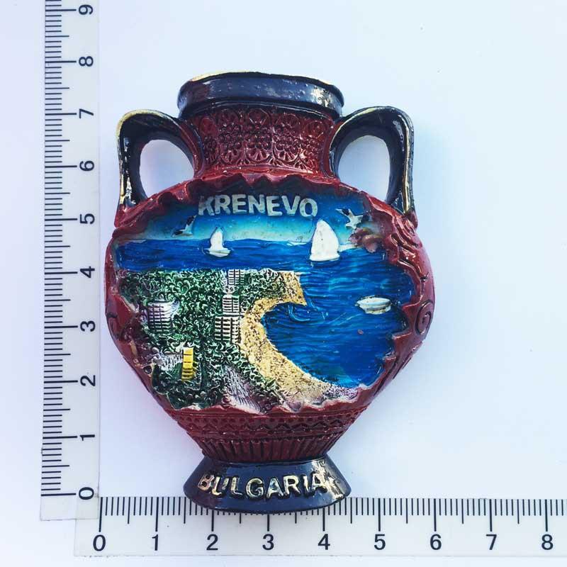 Bulgaria Blu souvenir da viaggio dipinto a mano regalo artigianale collezione di magneti per il frigorifero decorazione della cucina di casa
