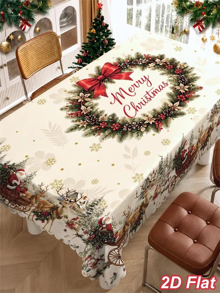 Tablecloth 140x180 cm polyester fiber anti-slip coating multicolored