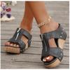 Fashion Women Sandals New Summer Roman Open Toe Platform Shoes Women Retro Peep Toe Wedges Shoes Women Luxury Casual Designer Sandals