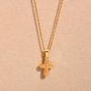 Cross Necklaces Pendant VIntage Christian Jesus for Women Stainless Steel Gold Color Necklace Religion Jewelry Prayer Baptism