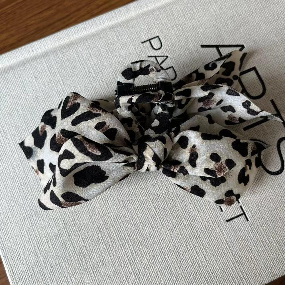 Retro Coffee Color Cashew Flower Claw Clip For Women Trend Large Bow Hair Claw Hairpins Back Of Head Shark Clip Hair Accessories