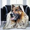 German Shepherd Blanket Dog Flannel Throw Bed Blankets Cozy Lightweight Soft Bedspreads Bedding for Sofa Couch Bed Home Decor