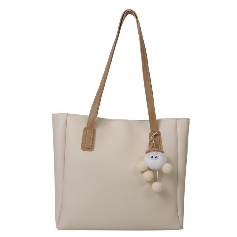 Fashionable Pu Large Capacity Tote Bag For Women Trendy Commuter Bag With Zipper