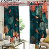 2D FLAT PRINTING 2pcs Curtains (Without Rod) Koi Fish and Water Lilies Popular Print Curtains Versatile Durable Polyester