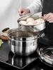 Compact Single-Layer Stainless Steel Steamer Pot – Multi-Functional Rice & Soup Cooker for Household Use