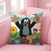 T-The Little MoleS Cushion Cover Home & Car Multi-Scene Pillow Cover - Reversible, Soft & Durable for Daily Use