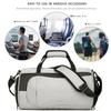 Unisex Large Capacity Gym Fitness Bag Fashion Solid Color Dry-wet Separation Bucket Travel Luggage Bag Portable Outdoor Sports Camping Trekking Bags