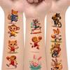 63pcs Temporary Tattoo Animal Stickers Waterproof Long-lasting Body Stickers Sports Stickers For Boys Cheeks Arms