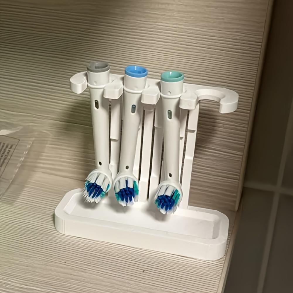 3D Printed Electric Toothbrush Stand 4 Slots Bathroom Storage Rack Toothbrush Organizer Shower