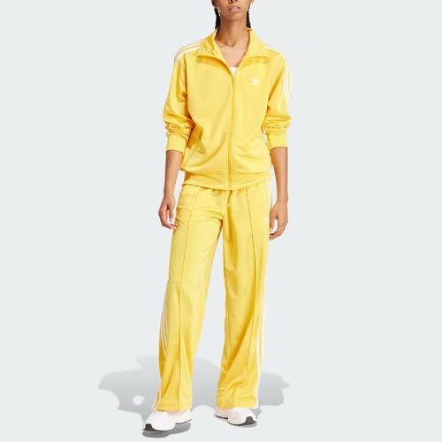 adidas Originals Women's Loose-Fit Long-Sleeve American Retro Jacket, Yellow