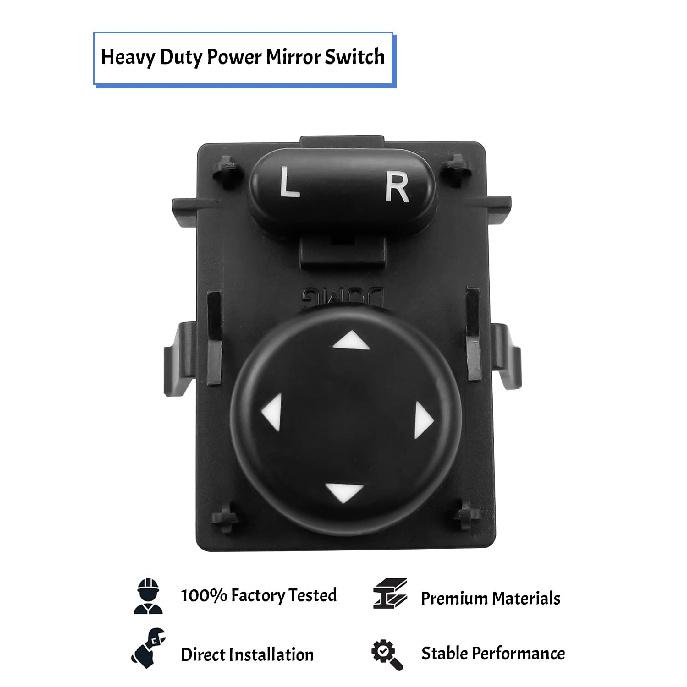 Heavy Duty Power Mirror Switch Front Driver Side 10Pin Fit for Freightliner Cascadia 2007-2017 Replace 901-5202 15829700SR DTL15829700