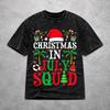 Novelty Men Women Christmas In July Vacation Tee Shirt Oversize Washed  T Shirts Outfits