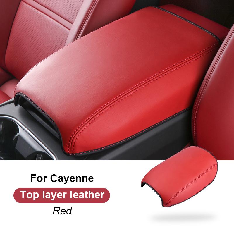 Per Porsche Cayenne 2018-2025 Coperchio Cuscino Scatola Bracciolo Auto in Camoscio Guscio Protettivo Bracciolo Console Centrale Interna