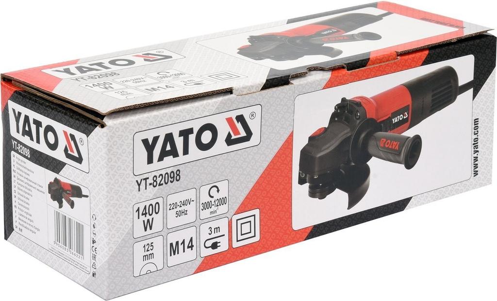 Angle Grinder 1400W 125Mm Speed Adjustment Yt-82098 Yato