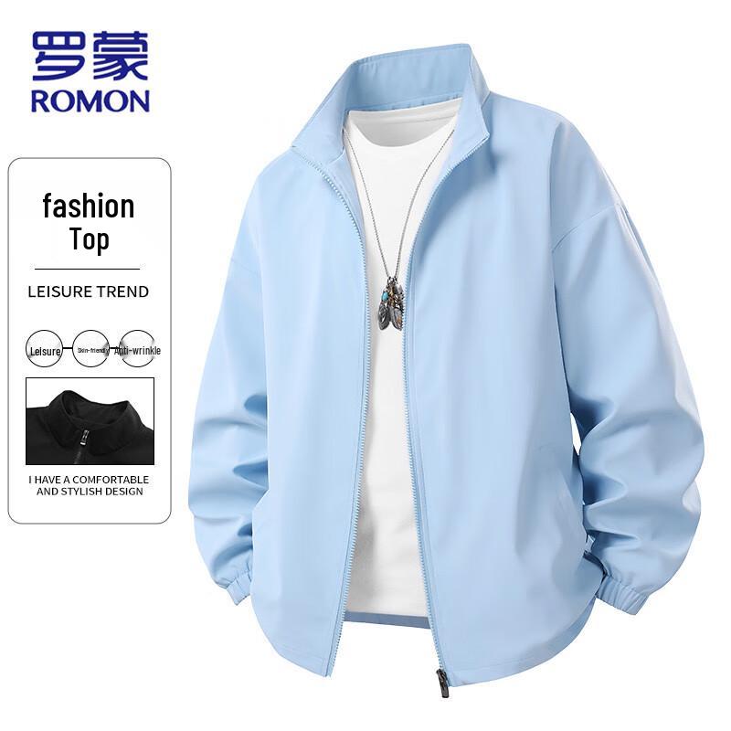 

Romon Men s Stand Collar Casual Jacket M