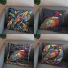 2D Stained Glass Style Pheasant-Patterned Pillow Cover Pattern Cushion Cover Suitable For Sofa Bedroom Car Pillow Cover
