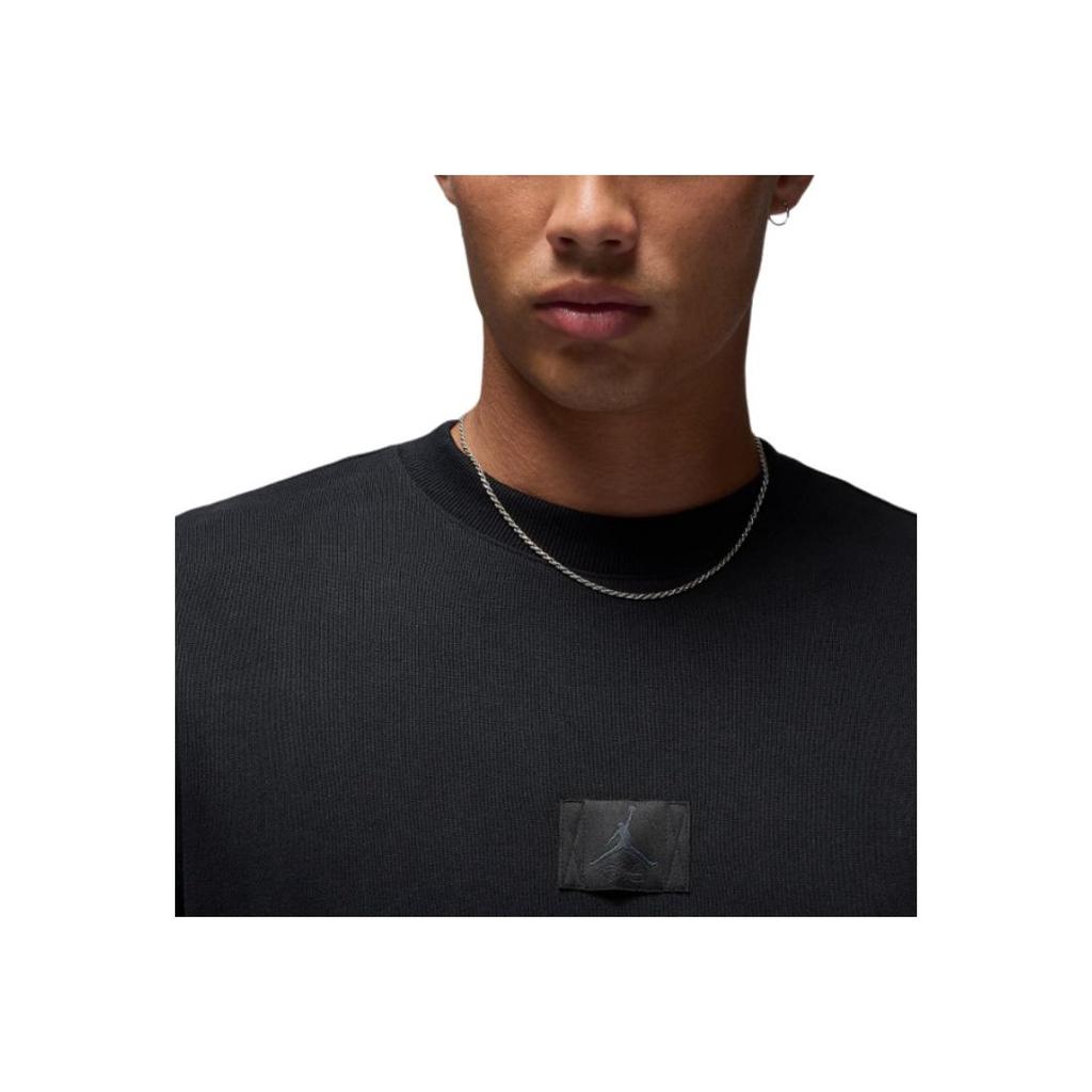 Jordan Hanorac casual cu gât rotund și mâneci lungi Flight Fleece pentru bărbați, negru FV7259-010