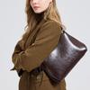 Retro Frosted Genuine Leather Handbag 2026 Winter Women's Natural Suede Leather Shoulder Bag Large Capacity Commuter Tote Bag