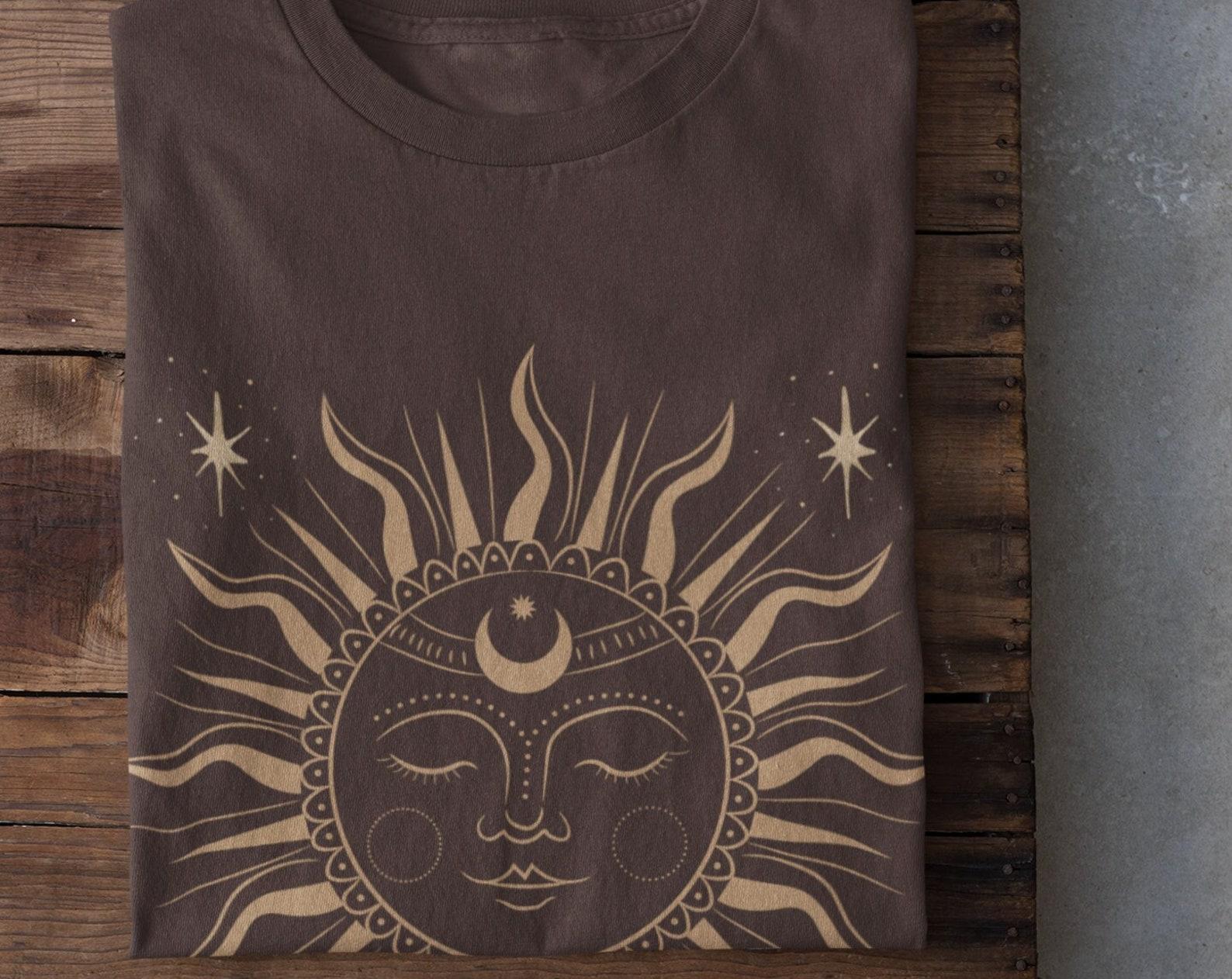 Grunge Clothing, Celestial Sun T shirt, Alt Clothing, Vintage Aesthetic T shirt, Astrology Shirt, 90s Shirt, Egirl Clothing, Grunge Shirt 3XL