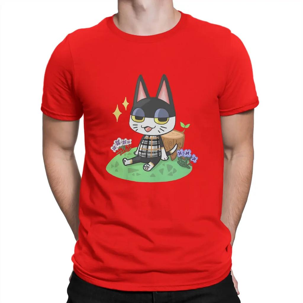 Punchy Men TShirt Animal Funny Crossing Game O Neck Tops 100% Cotton T Shirt Humor High Quality Birthday Gifts