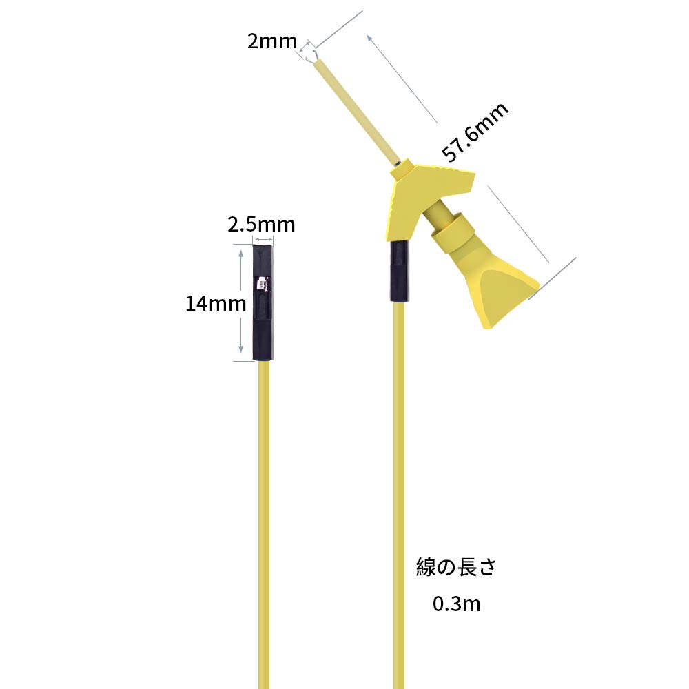 Cleqee Mini Grabber SMD IC Test Hook Clip Jumper Probe Test Lead Kit for Logic 5 10 Groups Analyzer, Colors,