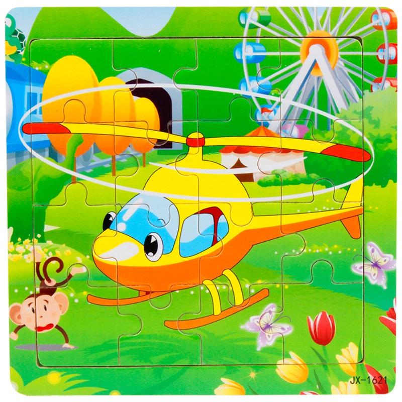 Kindergarten Wooden Puzzle Cards Animal And Transportation Themes Educational Toy For Kids