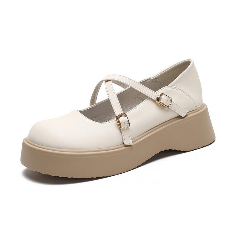 

Yuexinwang genuine leather flat for Huizhou women s shoes grape mother same shoes children s autumn and winter new apricot small leather shoes thick s 40 абрикосовий