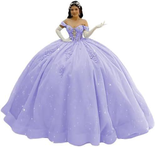 One Shoulder Wedding Dress Large Skirt Trailing Blue Sequin Evening Dress Bar Mitzvah Princess Dress