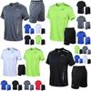 Stylish Mens 2pc Sport Wear Tracksuit With Breathable Short Sleeve T-shirt And Shorts