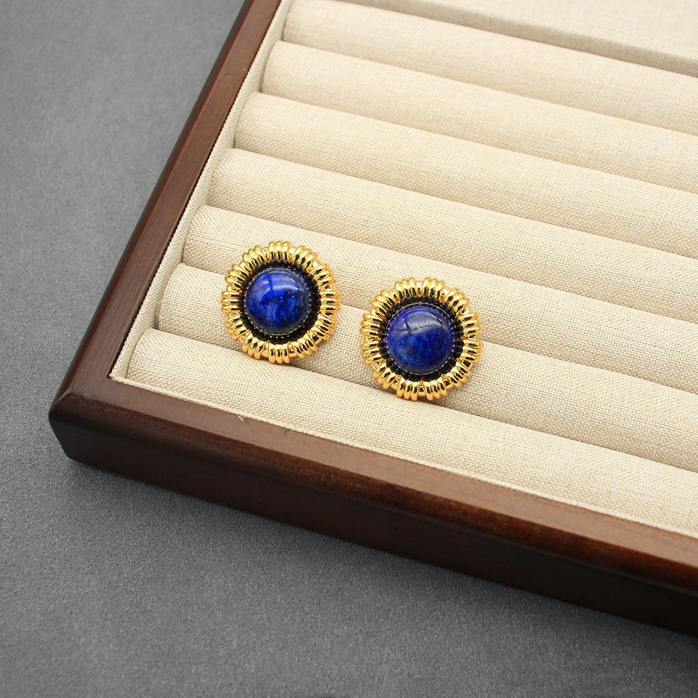 

Средневековые винтажные серьги, серьги-пусеты с портретом иглой и жемчугом, лазурит, легкая роскошь, серьги высокого класса, женские