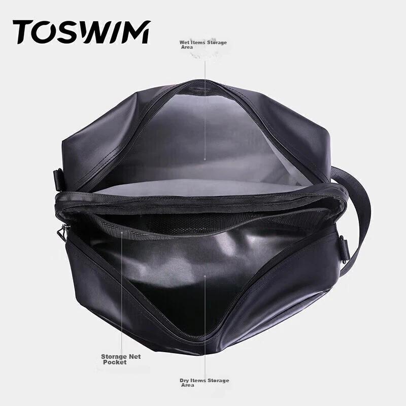 TOSWIM Swimming Bag, Dry And Wet Separation, Waterproof Storage Bag, Sports Crossbody Bag