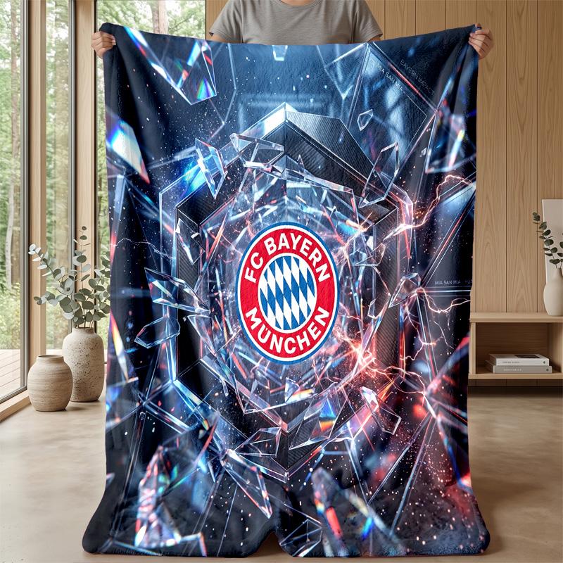 Bayern Munich Theme Blanket Soft Flannel Blanket Plush Throw Blanket Cozy Sofa Bed Blanket for Home Decor