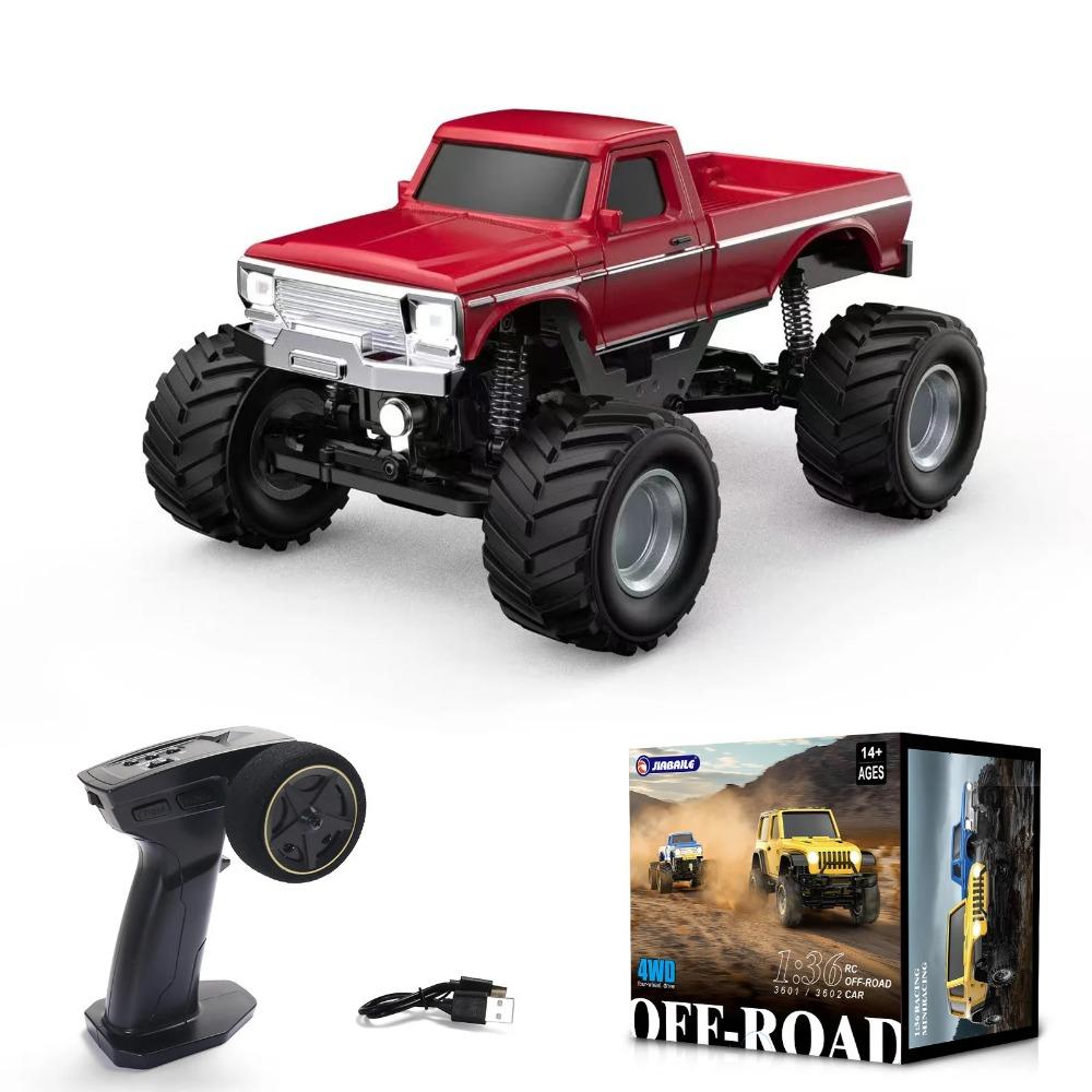 1/36 RC Crawler Car 4WD Mini Radio Control Off-road Vehicles Light System RC Car Remote Control RTR Hobby Model Gift