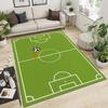 Tappeto Area Campo da Calcio per Bambini, Tappeto Creativo con Motivo a Campo da Calcio, Tappetino Antiscivolo per Pavimento del Soggiorno Adatto per la Stanza dei Giochi