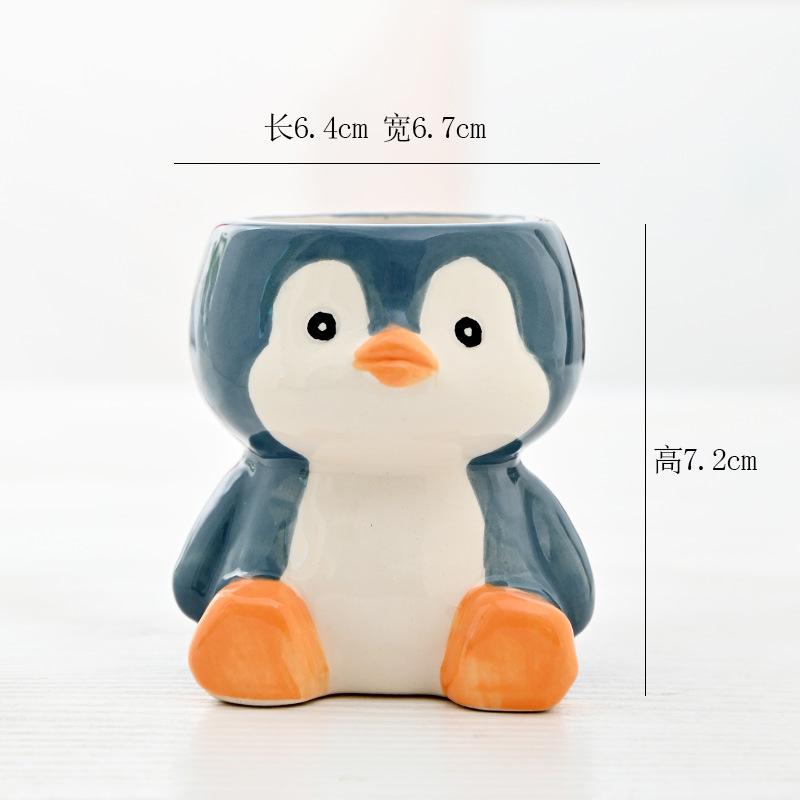 Cartoon Cute Fleshy Flowerpot Desktop Display Potted Container Decoration Gift Balcony Plant Ceramic Creativity