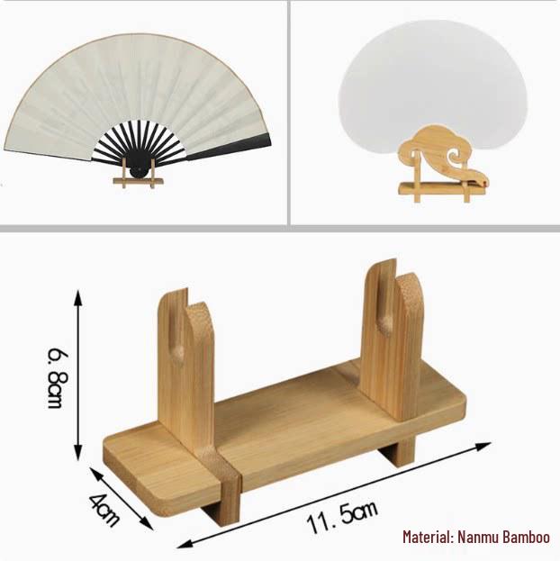Folding Round Fan Holder - Classical Chinese Wedding & Palace Display Stand