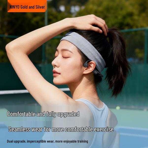 G01 Bone Conduction Bluetooth Earphones - Wireless, Lightweight, Ear-Hook Design for Running and Sports with Long Battery Life.