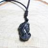 Rainbow Eye Obsidian Pixiu Pendant Necklace - Colorful Crystal Charm for Men and Women