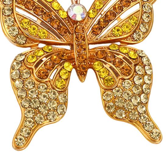 Keychain Pendant Colorful Rhinestones Inlaid Shining Butterfly Design Key Chain with Lobster Clasp Bag Charm Backpack Accessory