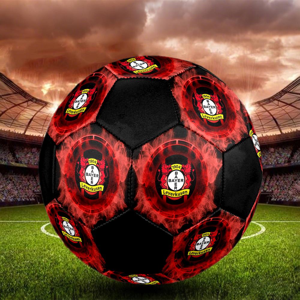 SIZE 5 Bayer 04 Leverkusen Soccer Ball Colorful All Ages Machine Stitched PVC Competition Ready Durable High-Bounce