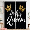 2pcs,2D Plane Printing Curtain Popular King and Queen (29) Durable 100% Polyester Fabric (without Rod) Decorations Outdoor Ldeal