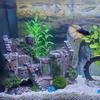 Resin Fish Tank Ornament: Western Castle Cave with Oxygen Feature