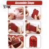 Multi Layer Candy Storage Container Christmas Tree Wooden Display Stand, Acrylic Drawer Organizer for Clear Sweets Party Dessert Table, Holiday Treat