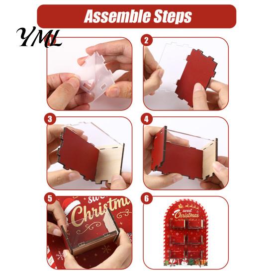 Multi Layer Candy Storage Container Christmas Tree Wooden Display Stand, Acrylic Drawer Organizer for Clear Sweets Party Dessert Table, Holiday Treat