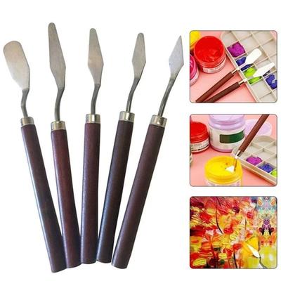 Flexible Klingen Feine Kunst Werkzeugset für Kreatives Ölmalmesser Schule 5 Stück Edelstahl Spachtel Set Palette Professionell