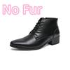Fashion Pointed Toe Men Shoe New Male High Heels Ankle Boots Genuine Leather Men Casual Pointed Toe Shoes Side Zipper Men  Boots