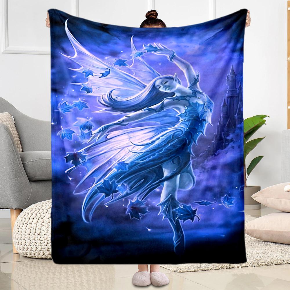 Gothic Style Blanket Soft Warm Cozy Great for Bed Livingroom Office Chair for All Occasions Playful Design Birthday Christmas Gift Blanket