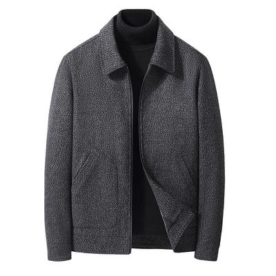 Men's Genuine Spring and Autumn Jacket Fashion Wool Wool Fashion Wool Jacket Men's