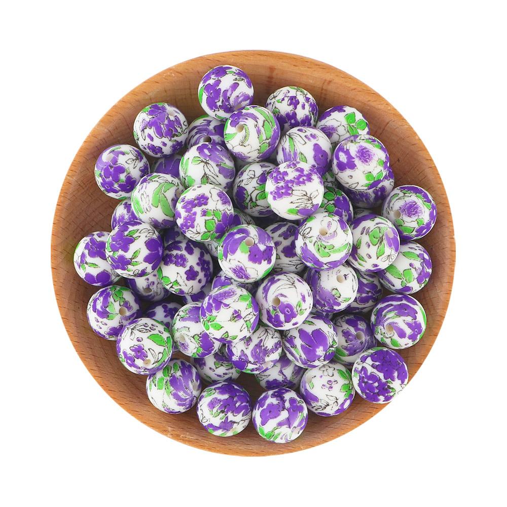 5Pcs 15mm Round Leopard Silicone Printed Beads For Jewelry Making DIY Keychain Necklace Bracelet Jewelry Accessories