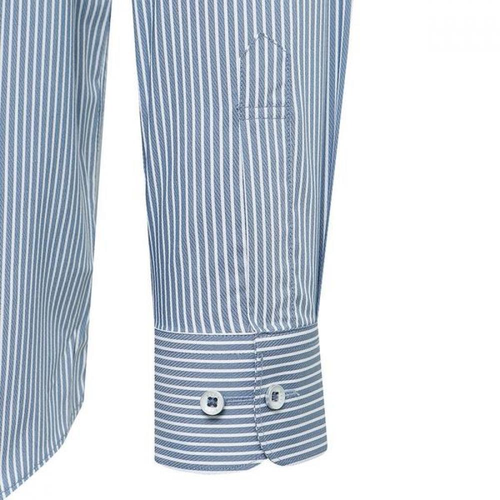 Daks Men S Stripe Regular Fit Long Sleeve Shirt dma1Shdl121b1